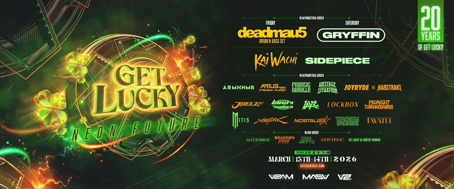 Get Lucky 2026 Neon Future Festival lineup