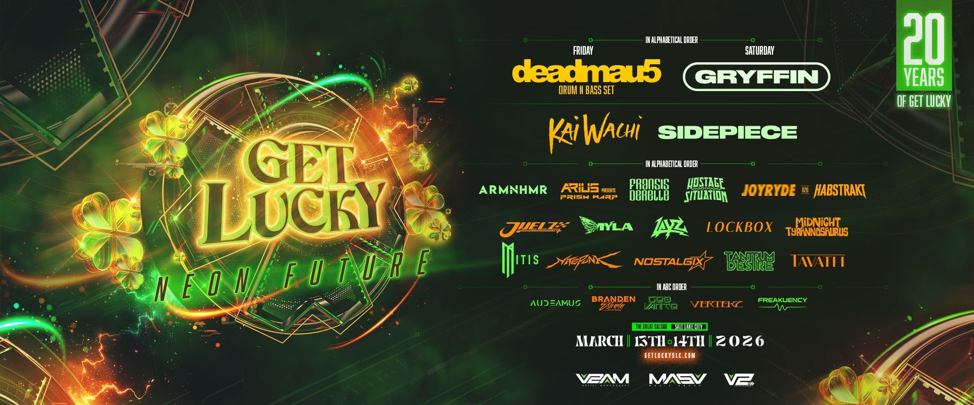Get Lucky 2026 Neon Future Festival lineup